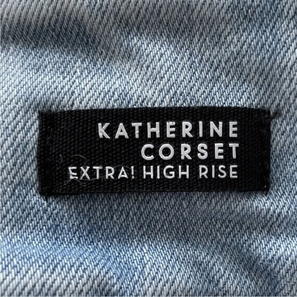 Veronica Beard Katherine Corset-Waist Extra High Rise Skinny Jeans 31/12 Dolphin - Picture 8 of 12